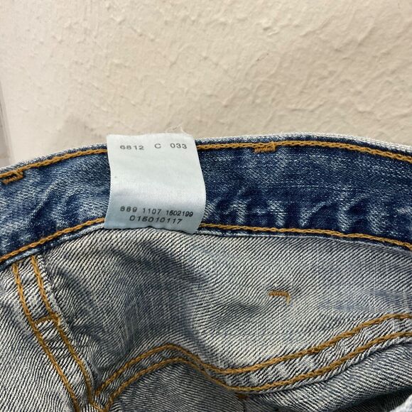 Levis 501 XX Jeans Mens 36x32 Blue Denim Pants Button Fly Distress Faded - Picture 6 of 13